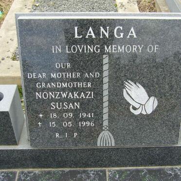 LANGA Nonzwakazi Susan 1941-1996