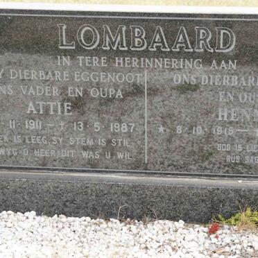 LOMBAARD Attie 1911-1987 &amp; Henna 1915-2003