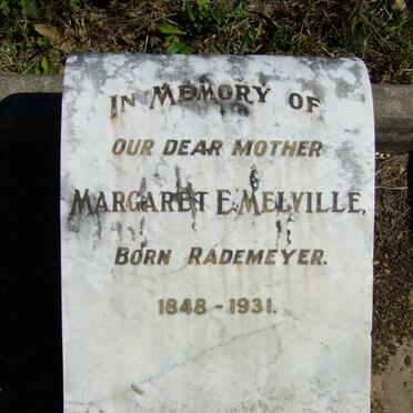 MELVILLE Margaret nee RADEMEYER 1848-1931