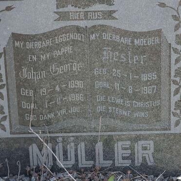 MüLLER Johan George 1890-1966 &amp; Hester 1895-1987