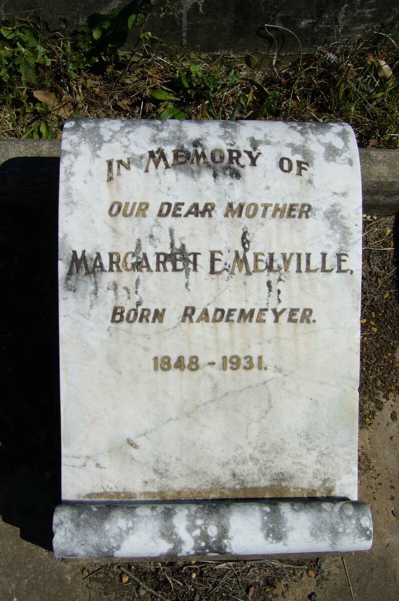 MELVILLE Margaret nee RADEMEYER 1848-1931