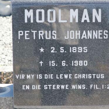 MOOLMAN Petrus Johannes 1895-1980