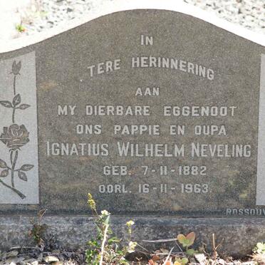 NEVELING Ignatius Wilhelm 1882-1963