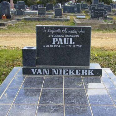 NIEKERK Paul, van 1954-2001