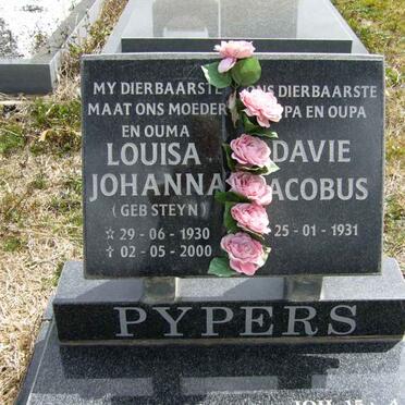 PYPERS Davie Jacobus 1931- &amp; Louisa Johanna STEYN 1930-2000
