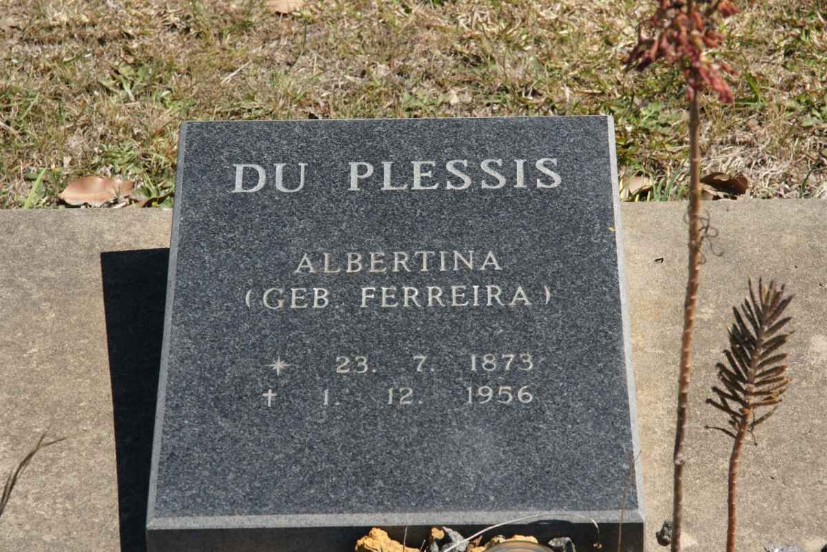 PLESSIS Albertina, du nee FERREIRA 1873-1956