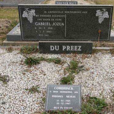 PREEZ Gabriel Jozua, du 1928-1983 :: COMBRINCK Johannes Nicolas 1925-1997