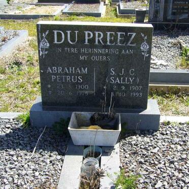 PREEZ Abraham Petrus, du 1900-1975 &amp; S.J.C. 1907-1993