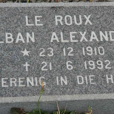 ROUX Alban Alexander, le 1910-1992