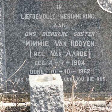 ROOYEN Mimmie, van nee VAN AARDE 1904-1962