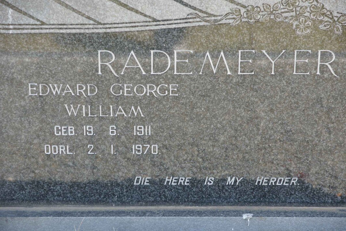 RADEMEYER Edward George William 1911-1970