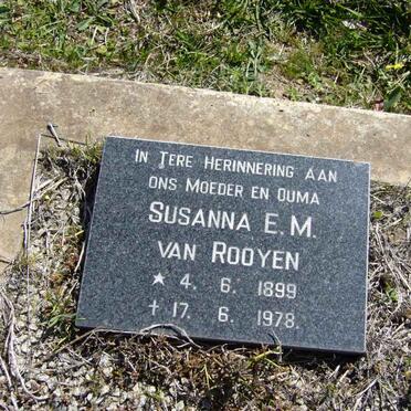 ROOYEN Susanna E.M., van 1899-1978
