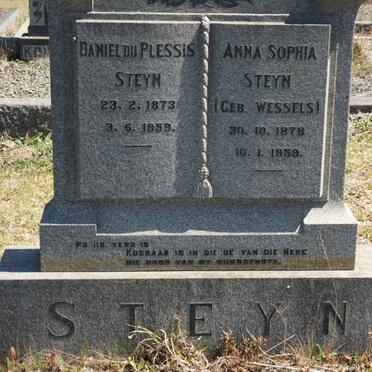 STEYN Daniel du Plessis 1873-1959 &amp; Anna Sophia WESSELS 1878-1858