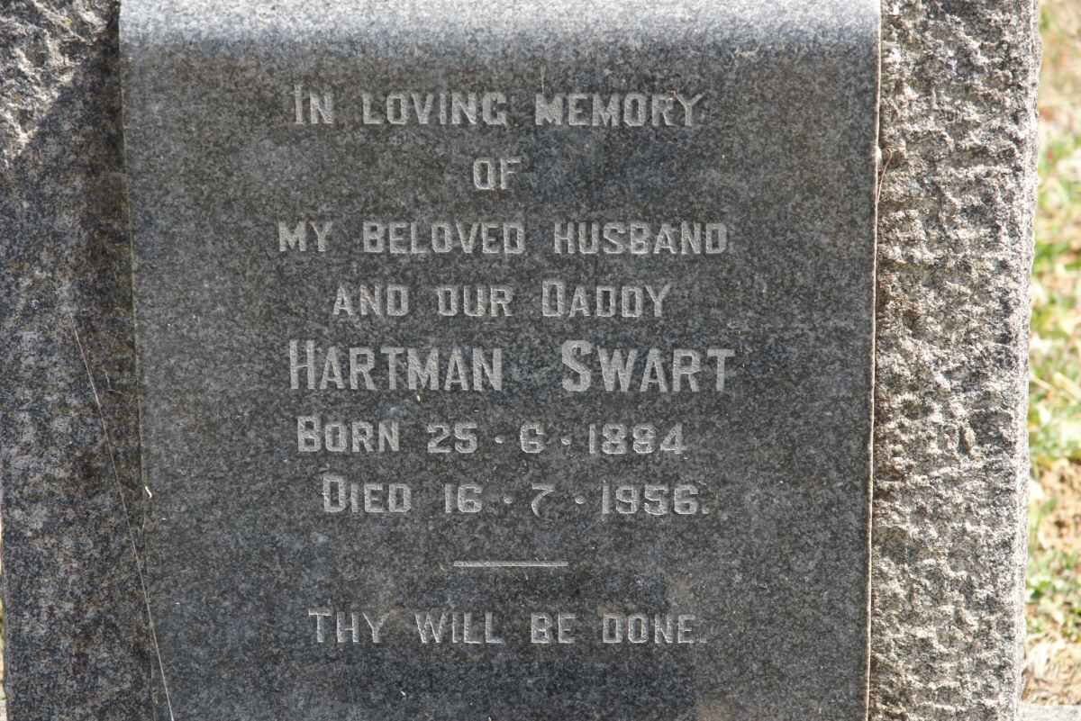 SWART Hartman 1884-1956