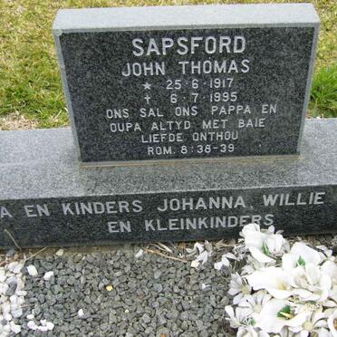 SAPSFORD John Thomas 1917-1995