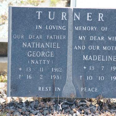 TURNER Nathaniel George 1912-1981 &amp; Madeline 1912-1979