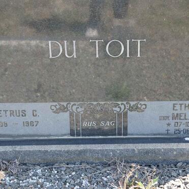 TOIT Petrus, du 1908-1967 &amp; Ethel MELVILLE 1912-2003
