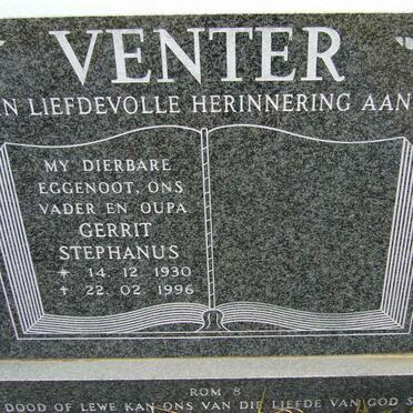 VENTER Gerrit Stephanus 1930-1996
