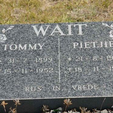 WAIT Tommy 1899-1952 :: WAIT Pietjie 1902-1990