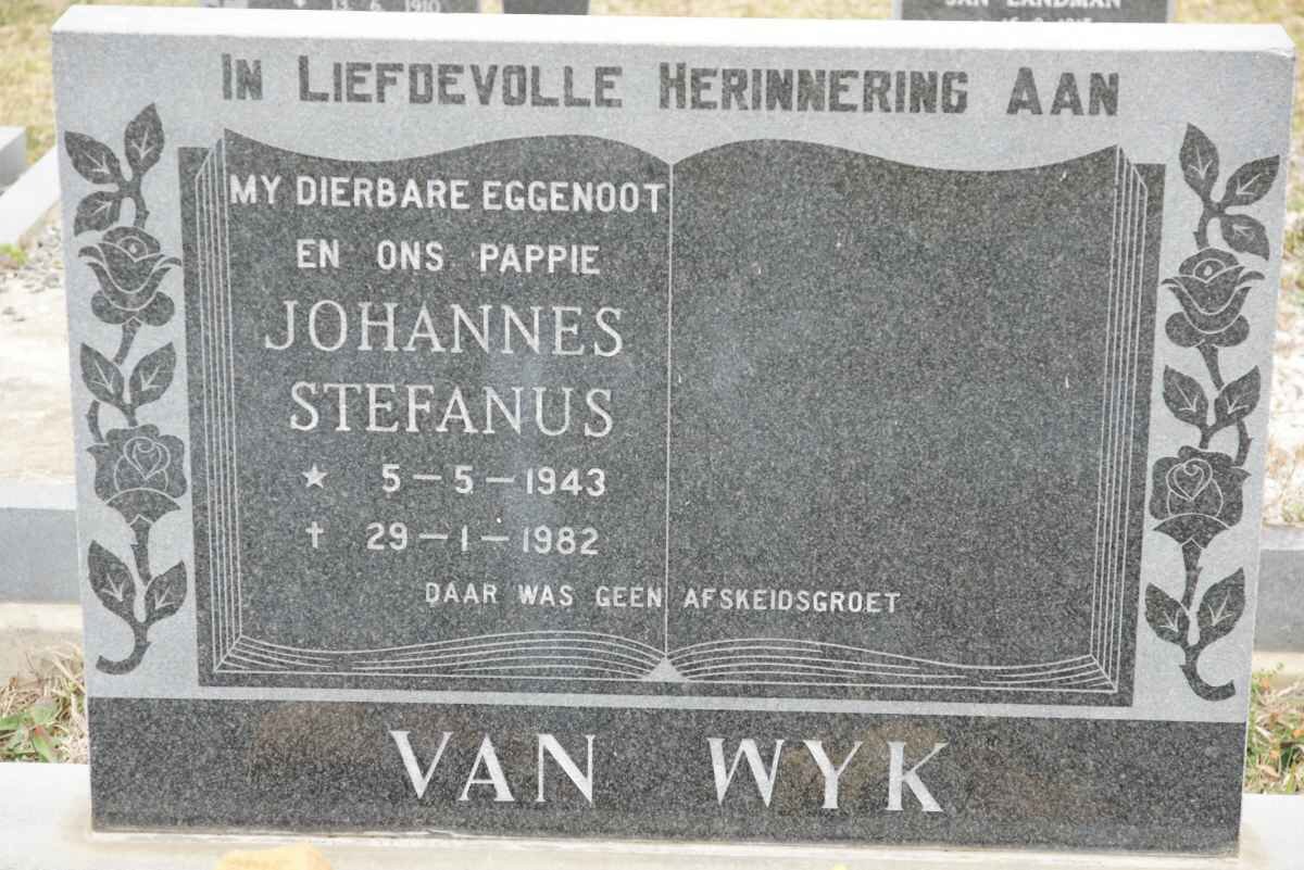 WYK Johannes Stefanus, van 1943-1982