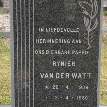 WATT Rynier, van der 1909-1980 &amp; Rina 1921-2008 