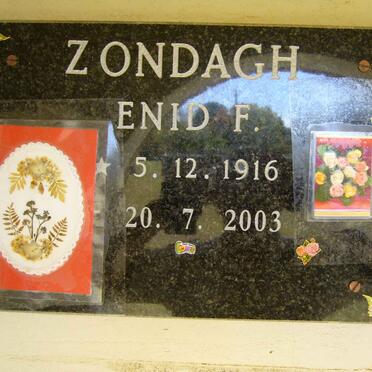 ZONDAGH Enid F. 1916-2003