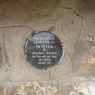 BOTHA Theunis Frederik Jacobus 1945-2019