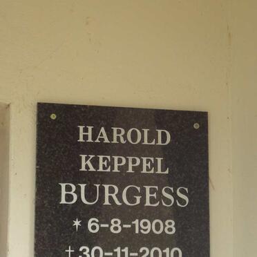 BURGESS Harold Keppel 1908-2010