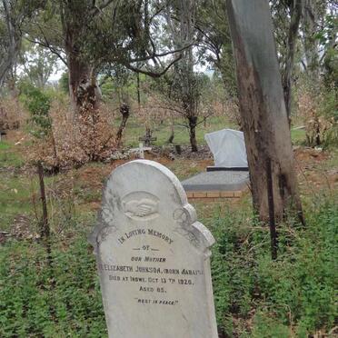 JOHNSON Elizabeth nee MARAIS -1920