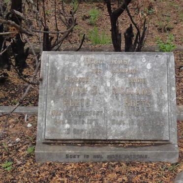 ROETS Nicolaas J. 1872-1935 &amp; Lavina C. ENGELBRECHT 1871-1954