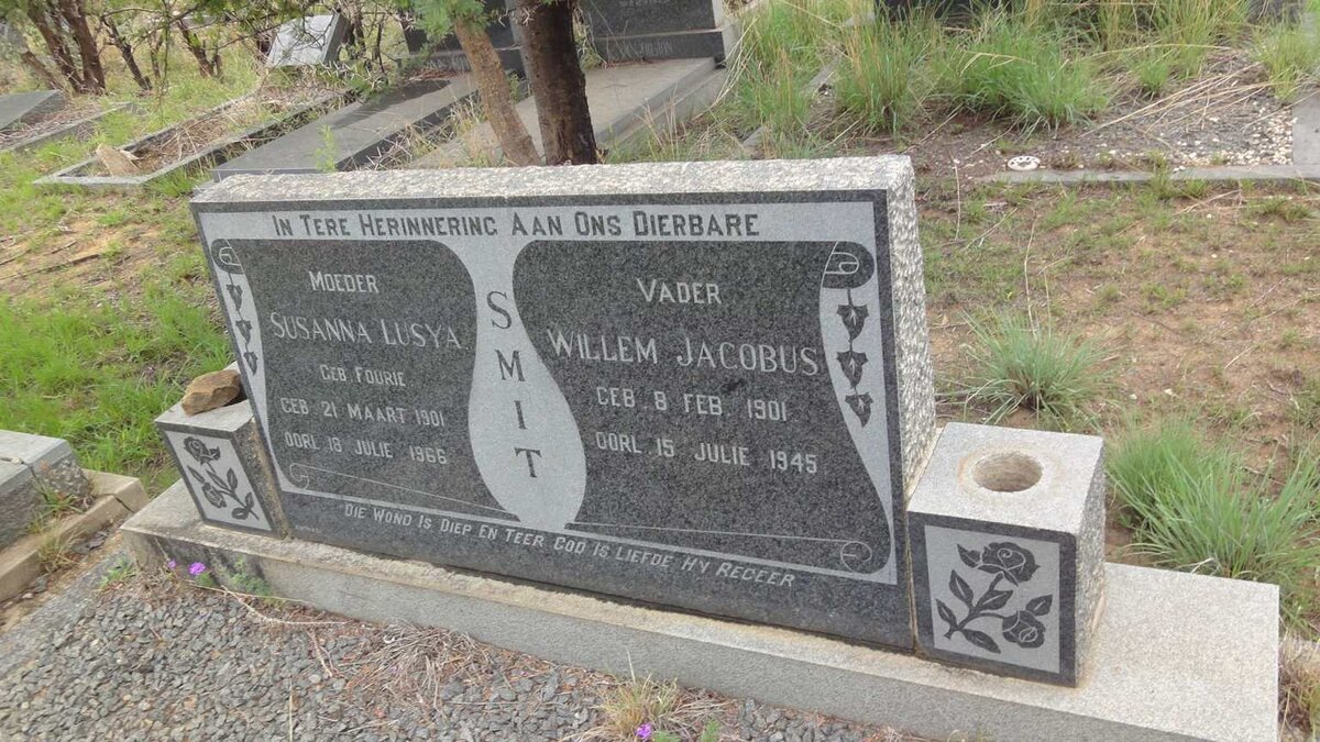 SMIT Willem Jacobus 1901-1945 &amp; Susanna Lusya FOURIE 1901-1966