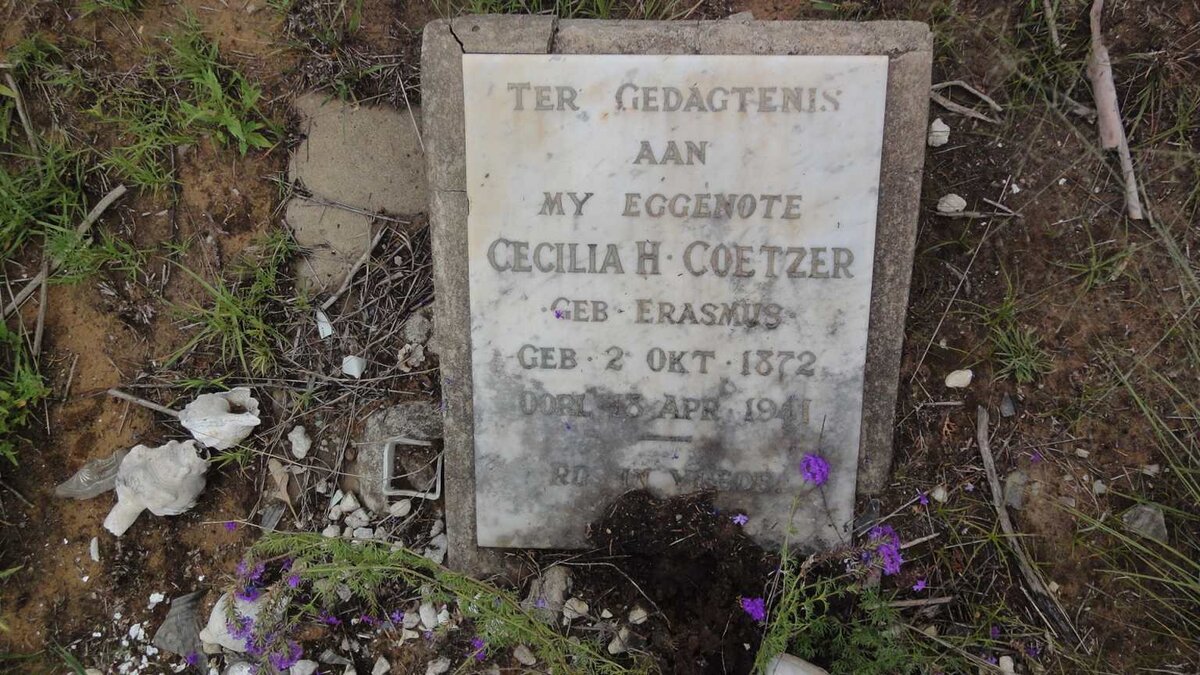COETZER Cecilia H. nee ERASMUS 1872-1941