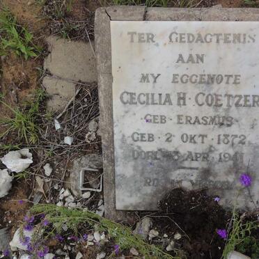 COETZER Cecilia H. nee ERASMUS 1872-1941