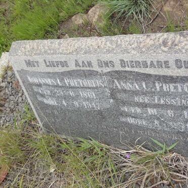 PRETORIUS Johannes L. 1861-1947 &amp; Anna L. LESSING 1865-1941