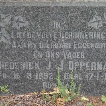 OPPERMAN Diederick J.J. 1892-1927
