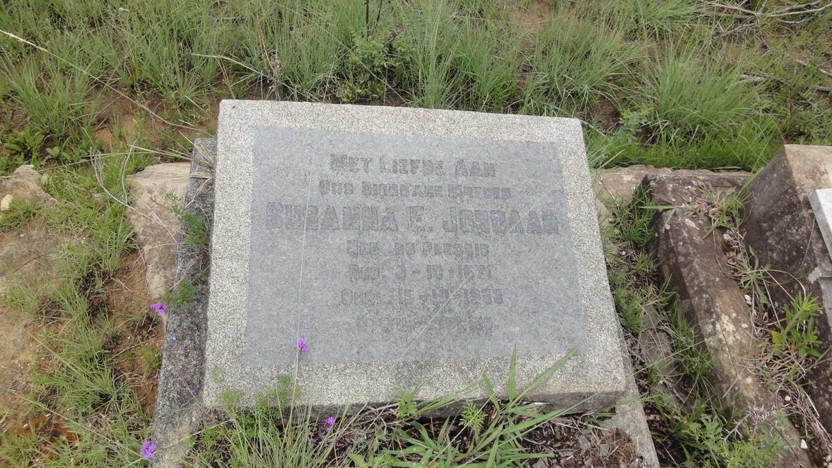 JORDAAN Susanna E. nee DU PLESSIS 1871-19?3