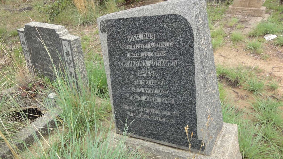 SPIES Catharina Johanna nee HATTINGH 1920-1945