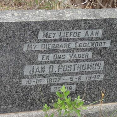 POSTHUMUS Jan D. 1887-1942