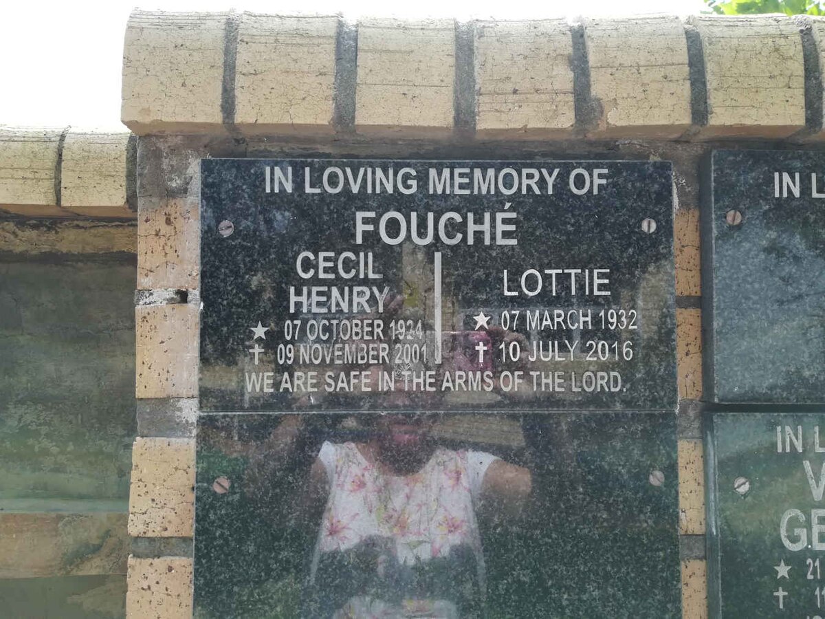 FOUCHÉ Cecil Henry 1924-2001 &amp; Lottie 1932-2016