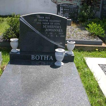 BOTHA  Scheepers Johannes 1929-1992