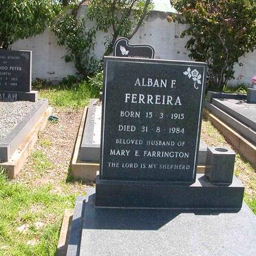 FERREIRA Alban F. 1915-1984