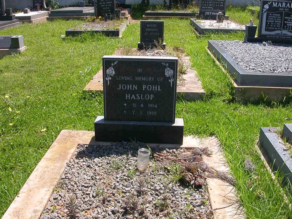 HASLOP John Pohl 1914-1988