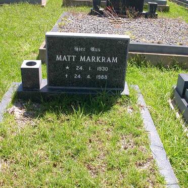 MARKRAM Matt 1930-1988