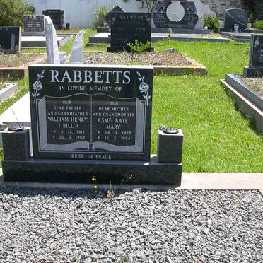 RABBETTS William Henry 1912-1989 &amp; Esme Kate Mary 1923-1994