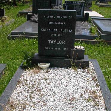 TAYLOR Catharina Aletta  -1980