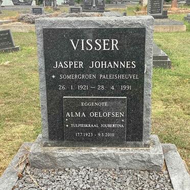 VISSER Jasper Johannes 1921-1991 &amp; Alma OELOFSEN 1923-2010