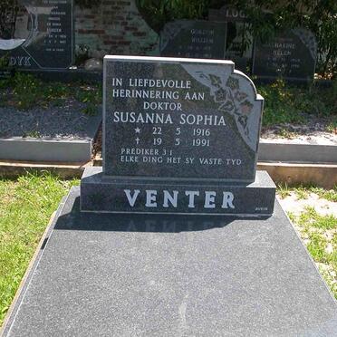 VENTER Susanna Sophia 1916-1991