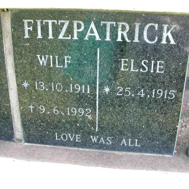 FITZPATRICK Wilf 1911-1992 &amp; Elsie 1915