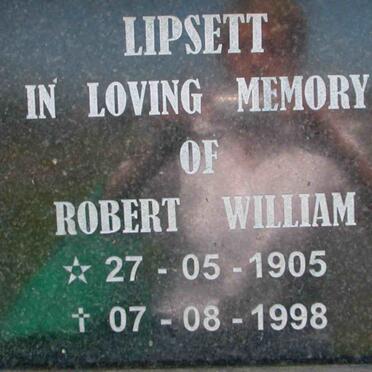 LIPSETT Robert William 1905-1998