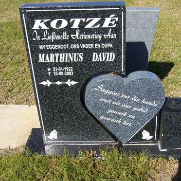 KOTZé Marthinus David 1922-2003